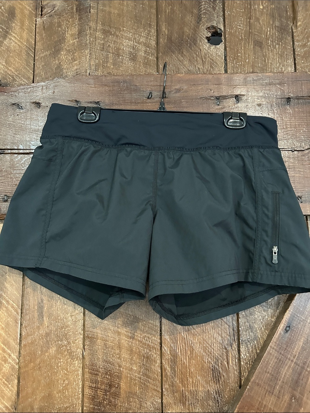 lululemon athletica Black Shorts with Side Zip
